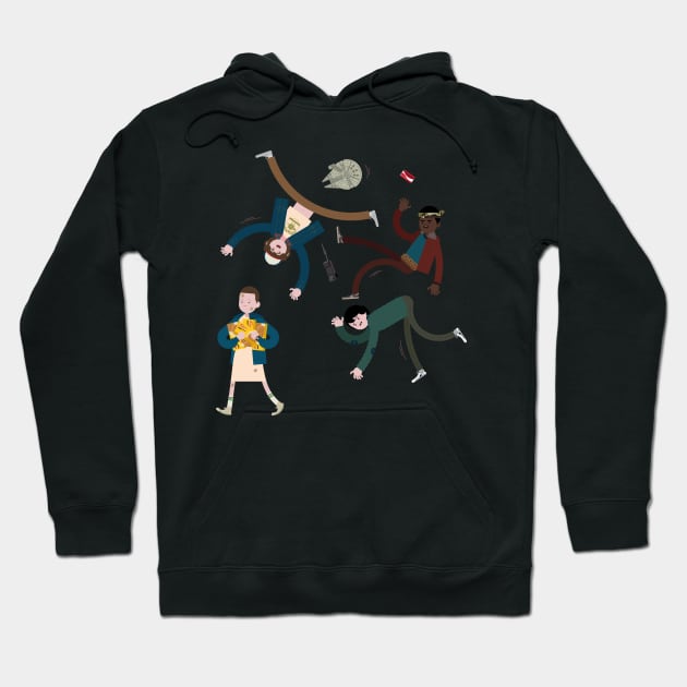 Stranger Things Gang Hoodie by ricardoveronez